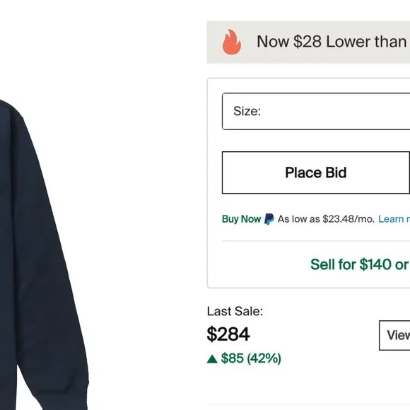 Supreme Underline Crewneck Navy